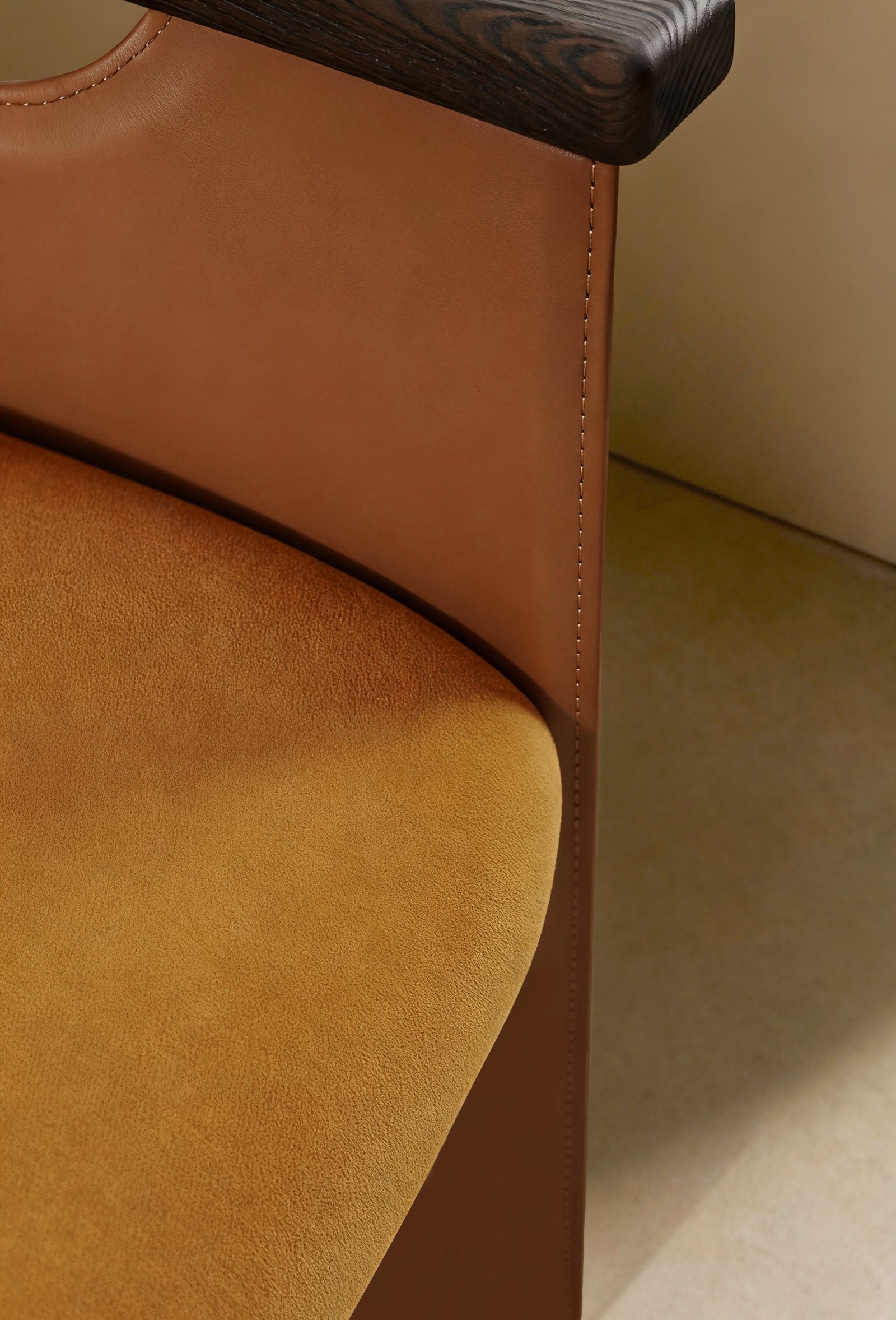 Luxury Modern Armchair Nordic Solid Wood Dining Chair B961