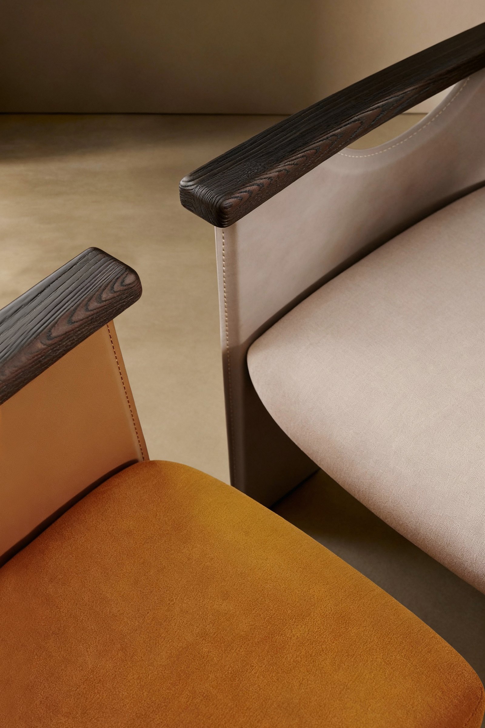 Luxury Modern Armchair Nordic Solid Wood Dining Chair B961