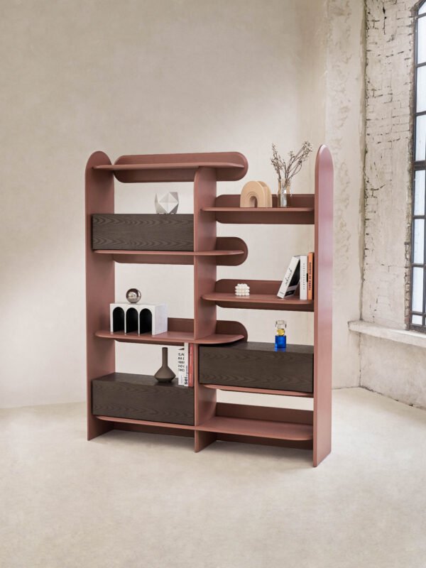 HE5653H (8) Simple Wooden Book Shelf HE5653B