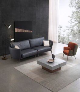 Modern Upholstered Leather Corner Sofa JHB169