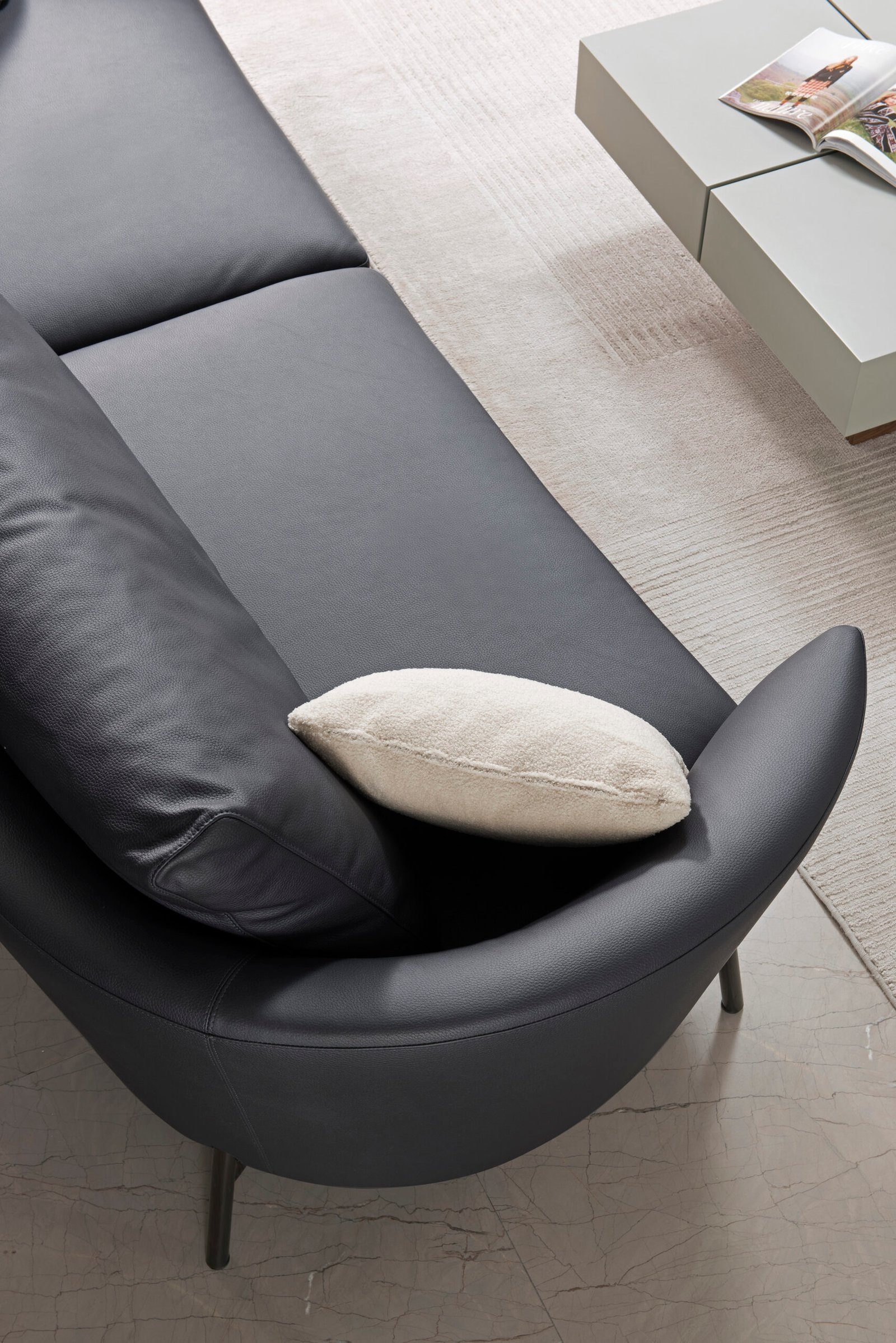 Modern Upholstered Leather Corner Sofa JHB169