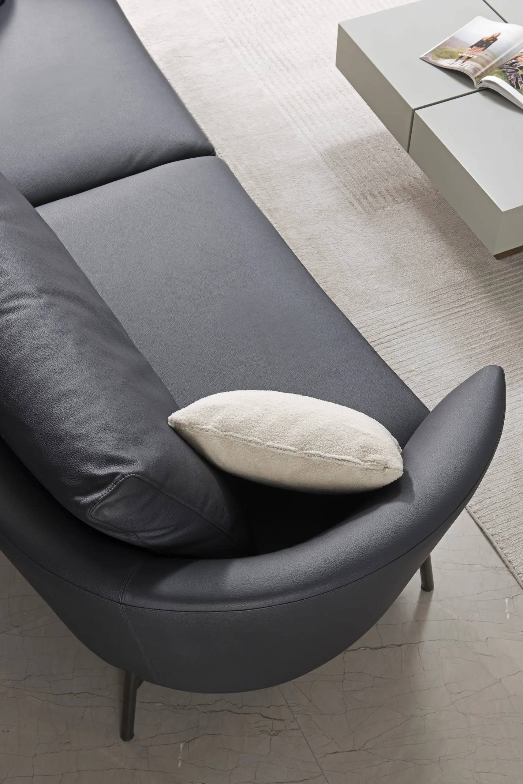 Modern Upholstered Leather Corner Sofa JHB169