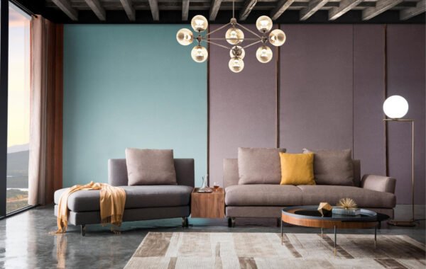 JHB112+C227场景图 European Style Classic Corner Sofa JHB112A
