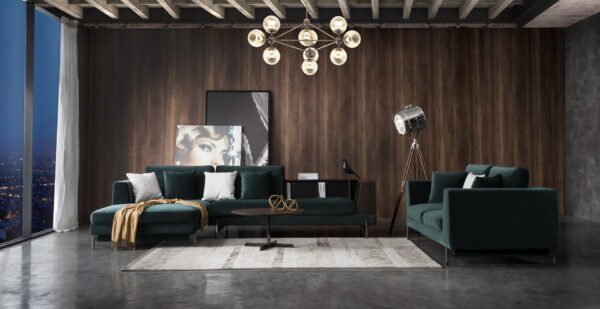 Modern Storage Function Velvet Sofa JHB113