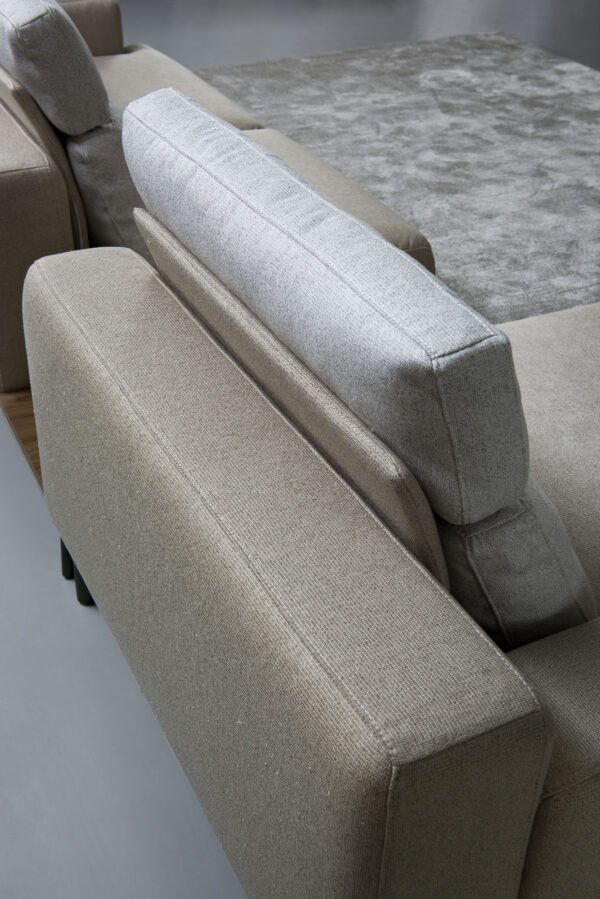 JHB136 (3) L Shape Chaise Fabric Sectional Sofa JHB136