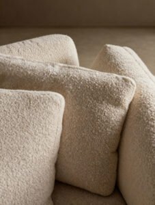 Upholstered Fabric Leather Feather Section Couch JHB211