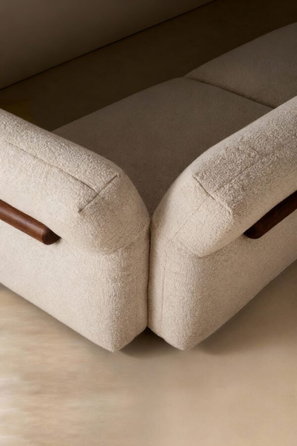 Upholstered Fabric Leather Feather Section Couch JHB211