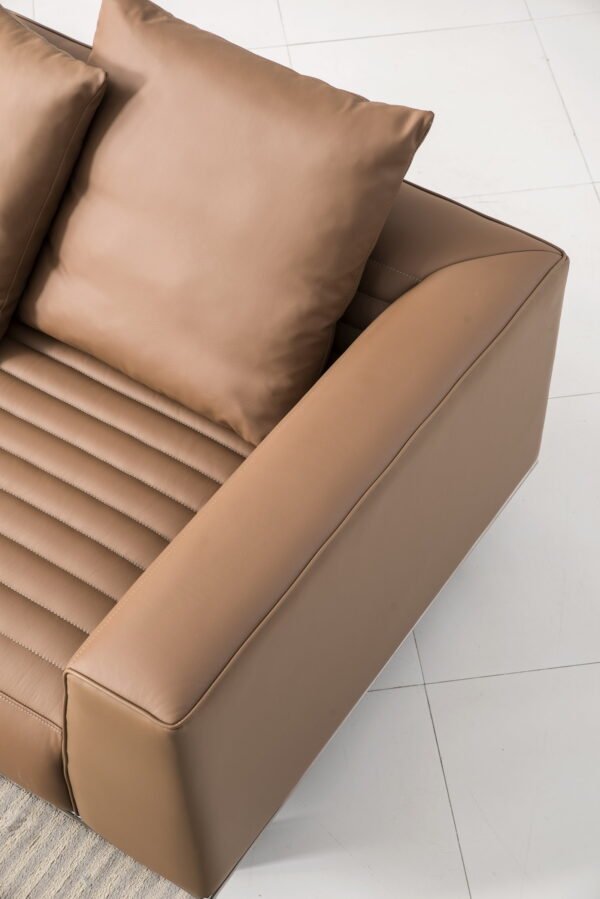 UN007 细节01 Nordic Italian Genuine Leather Sofa UN007