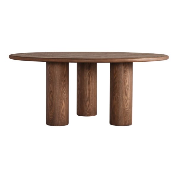 Natural Wood Round Dining Table for 6