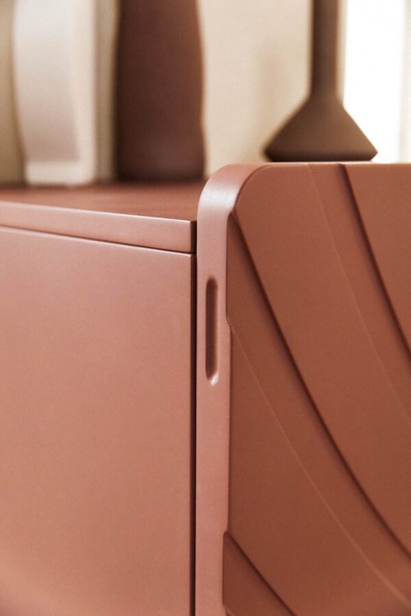 Vortex Patterned Double-layer Storage Cabinet HE3689