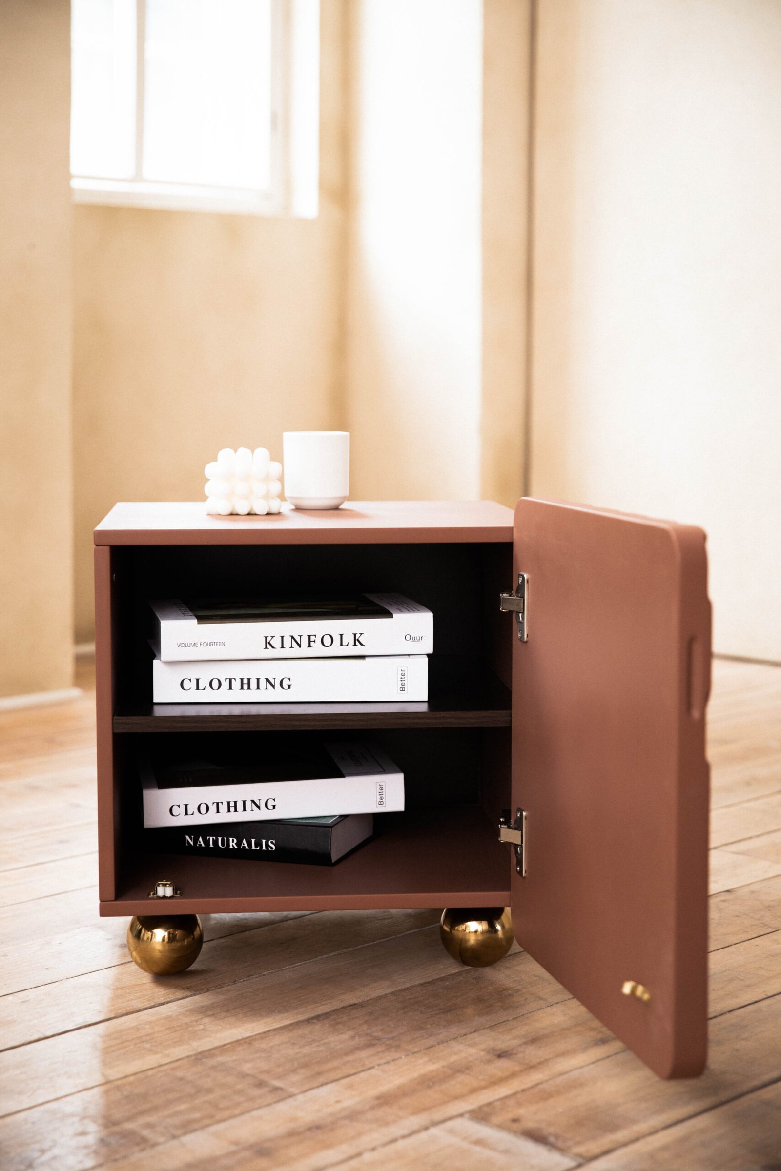 Vortex Patterned Nightstand HE6277