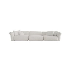 Upholstered Fabric Leather Feather Section Couch JHB211