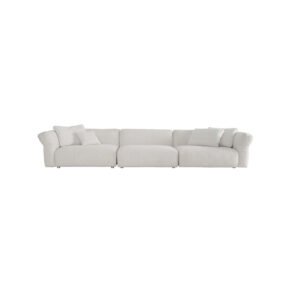 Upholstered Fabric Leather Feather Section Couch JHB211