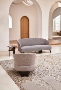 Leather Fabric Arm Sofa ST-107