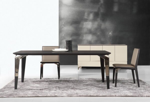 A902+B892-02(1) Wooden Edging Dining Table A902H
