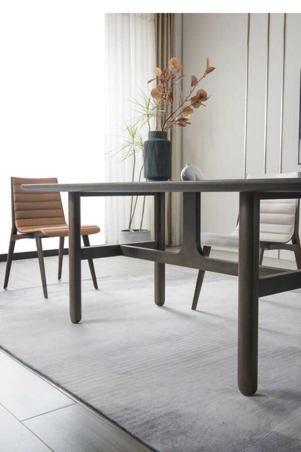 A949+B904D (7) High-End Wood Rectangular Dining Table A949