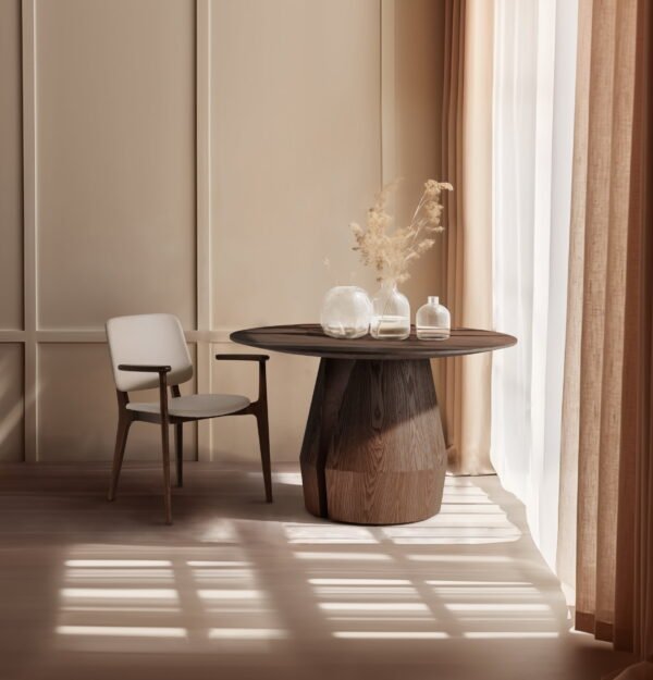 B908 B909 - 场景图01 Wooden Dining Chair With Armrest B909