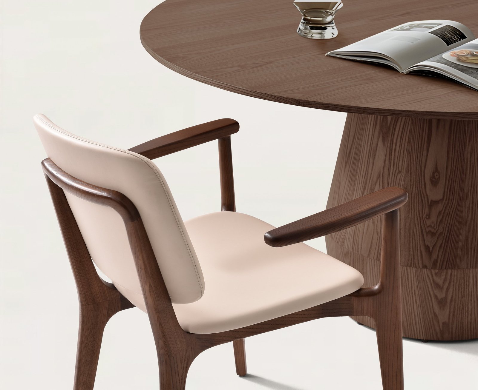 Wooden Dining Chair With Armrest B909