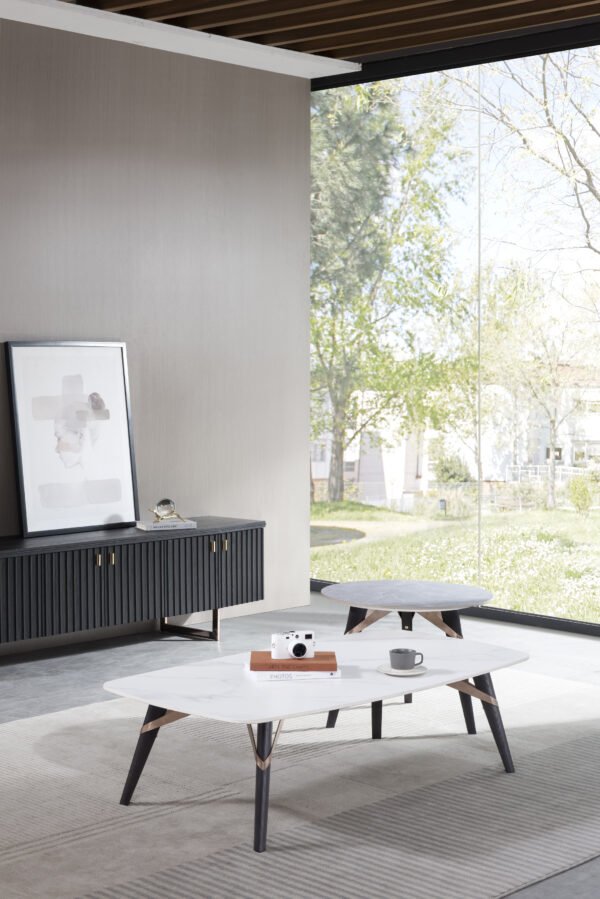 C236+C241 (2) Modern Sintered Stone Side Table C241