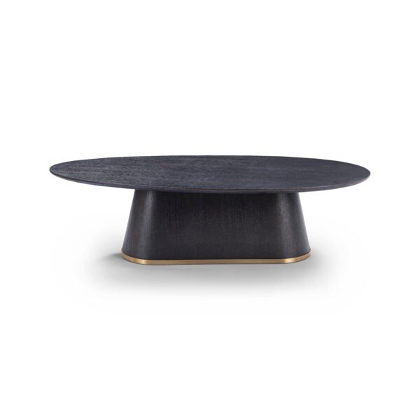 C279A木面 (2) Luxury Oval Round Coffee Table C279A