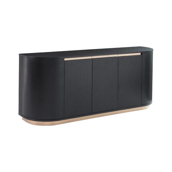 HE3704 Sideboard cabinet Modern Minimalist Black Wooden Sideboard HE3704