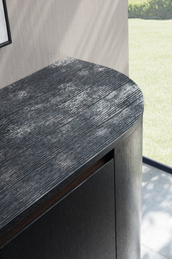 HE3704 细节图 (1) Modern Minimalist Black Wooden Sideboard HE3704