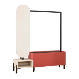 Metal Hat Coat Rack Wardrobe With Dressing Mirrors HE5645