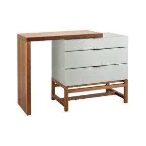 Wooden 3-drawer Cabinet With Decorative Panel HE6254