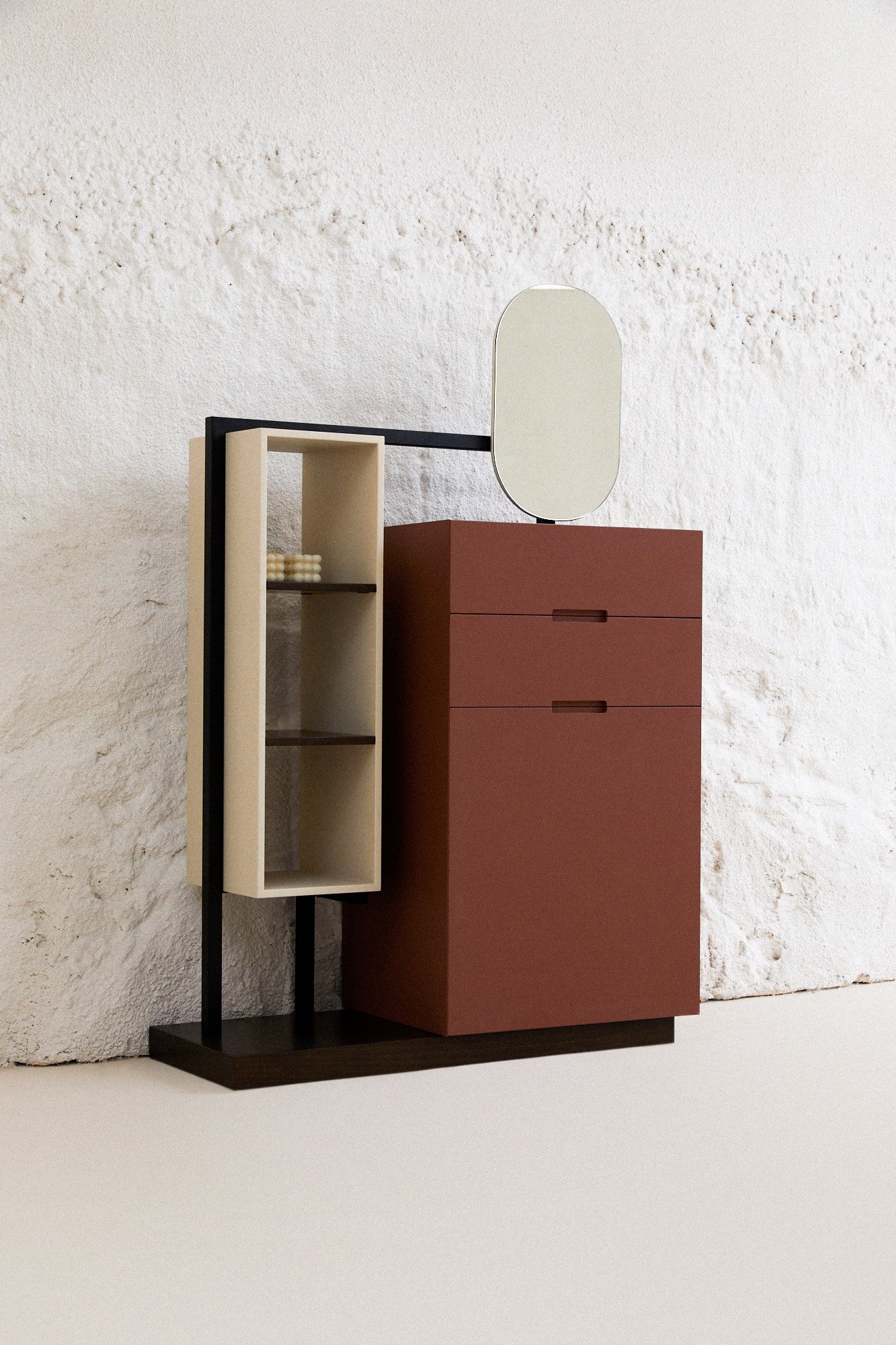 Nordic Style Simple Sideboard With Mirror HE6268