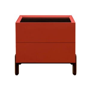 Two Drawers Storage Design Wooden Nightstand HE6271