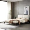 Nordic Luxury Solid Wood king Size Bed HE6551