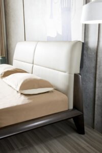 Nordic Luxury Solid Wood king Size Bed HE6551