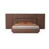 King-Size Headboard Leather Bed HE6579