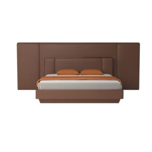 King-Size Headboard Leather Bed HE6579