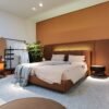 King-Size Headboard Leather Bed HE6579