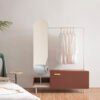 Metal Hat Coat Rack Wardrobe With Dressing Mirrors HE5645