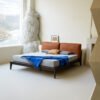 Solid Wood Frame Double Leather Bed HE6557