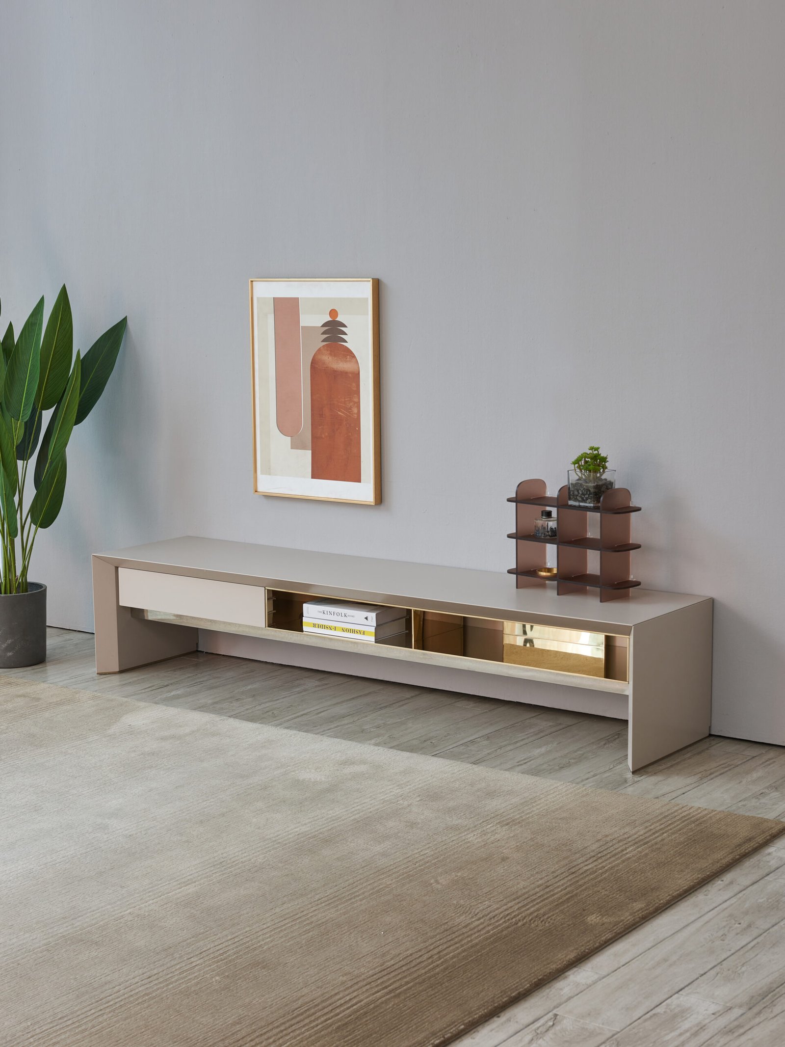 Modern Luxury Minimalist White TV Cabinet HE1261
