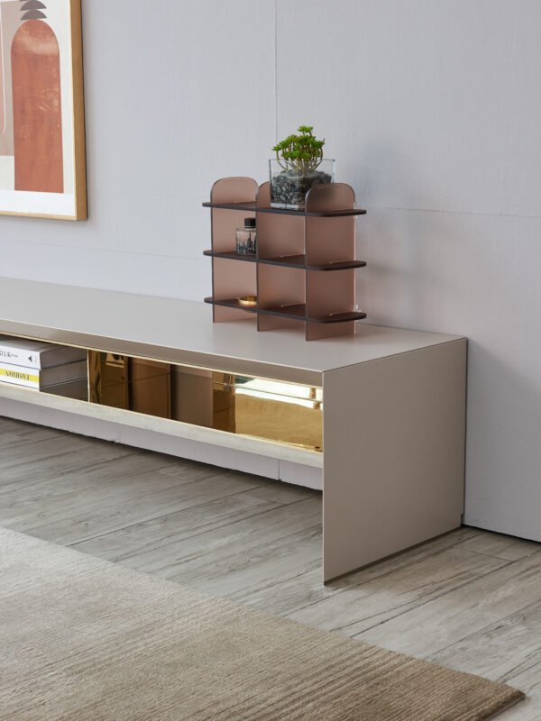 yx00403 Modern Luxury Minimalist White TV Cabinet HE1261
