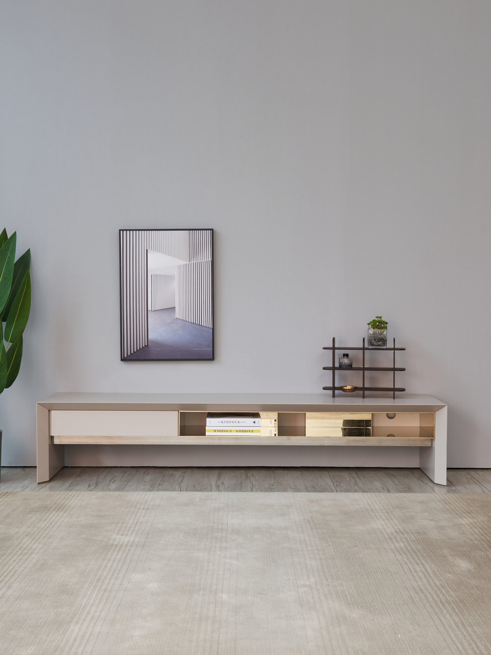 Modern Luxury Minimalist White TV Cabinet HE1261