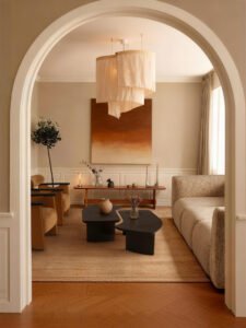 Modern wood coffee table in ash and oak C313