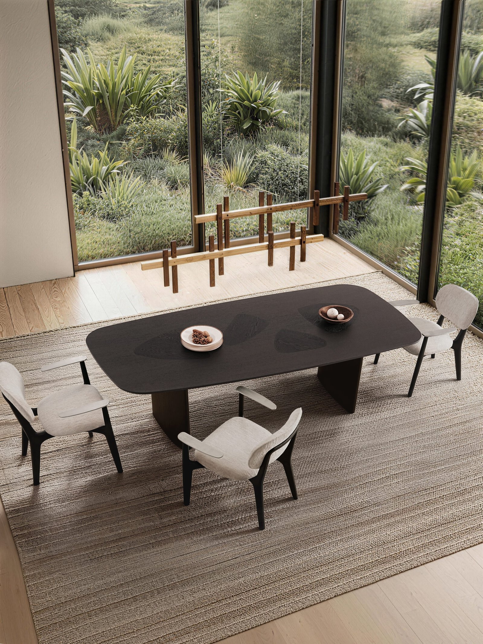 Modern Wood Dining Table in Ash and Oak A976