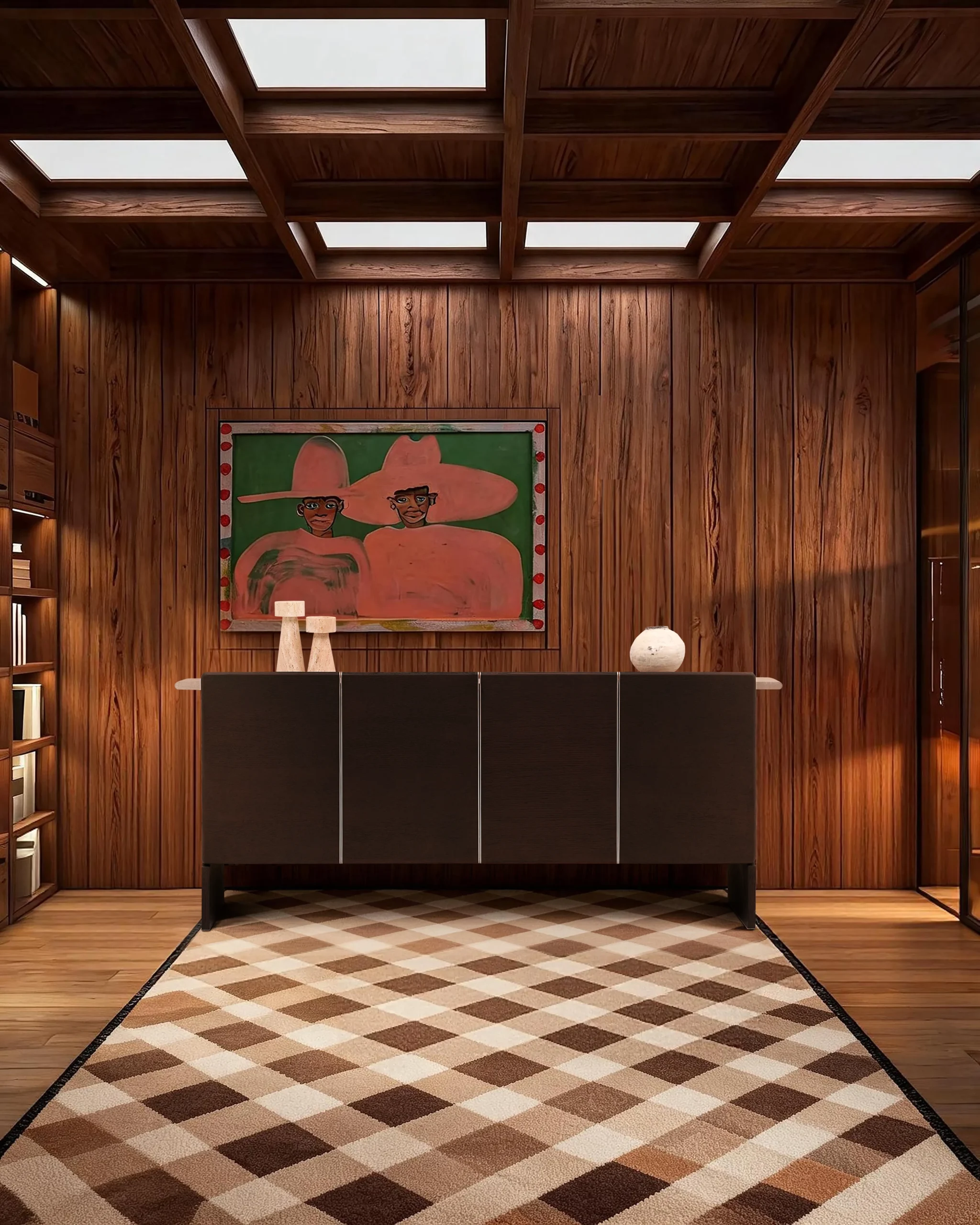 Modern Oak Wood Buffet HE3728