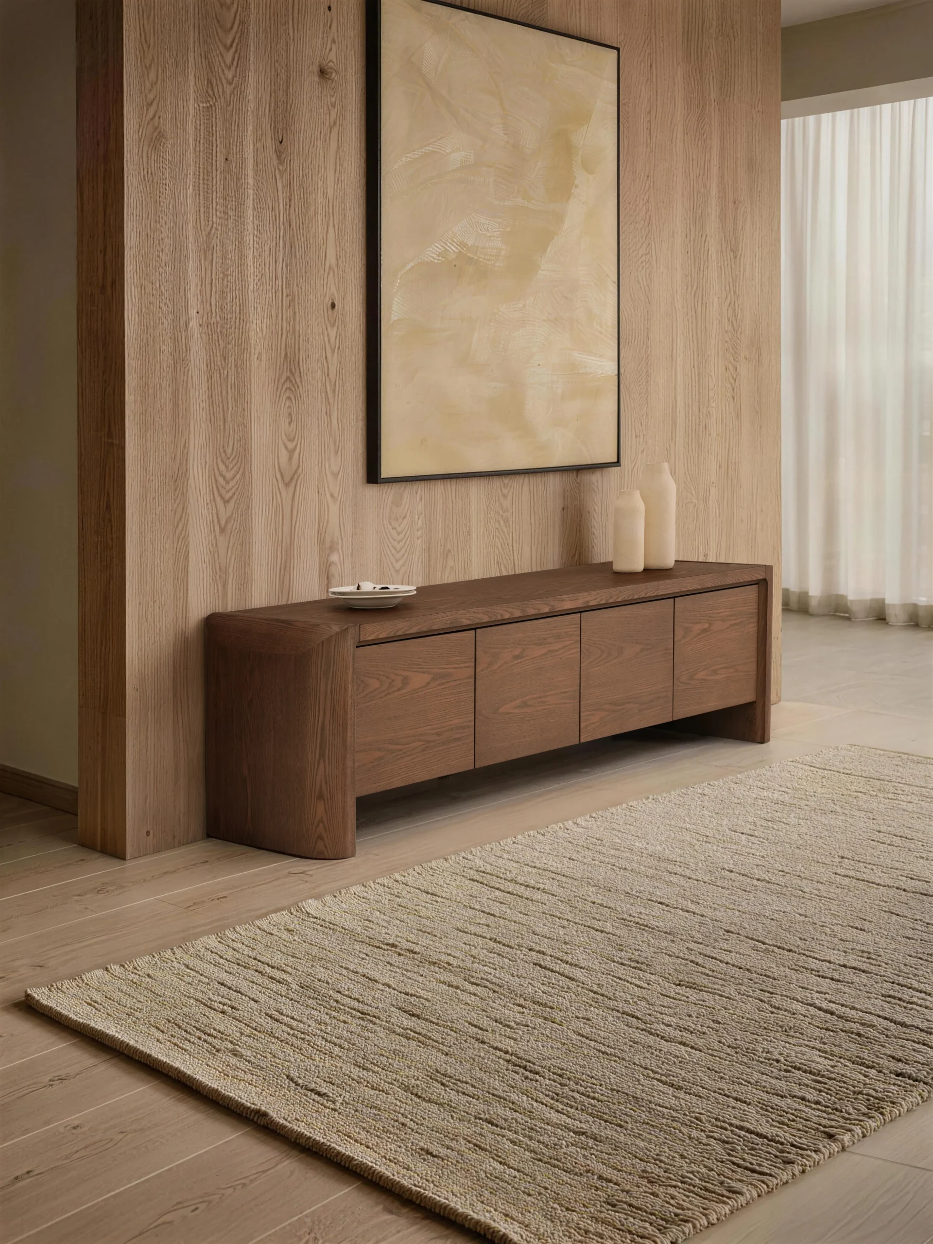 Classic Ash Wood Tv Stand HE1291